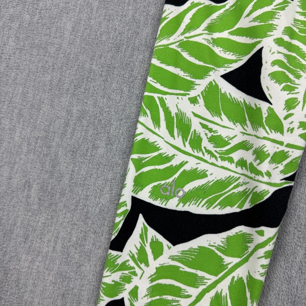 Alo Yoga Leggings Women Small Green Airbrush 29"‎ Tropical Palm Spring Training - Picture 12 of 14